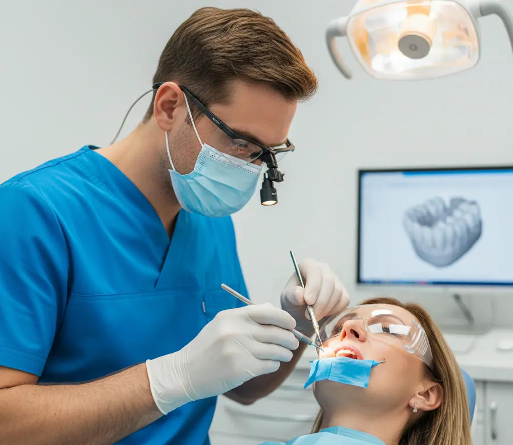 Colocación de una corona provisional